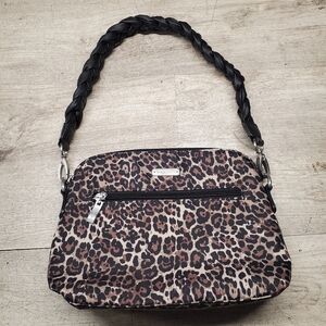 Baggallini leopard print shoulder bag
